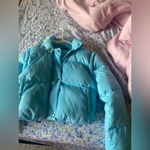 Shane Justin Blue Puffer Jacket Euc